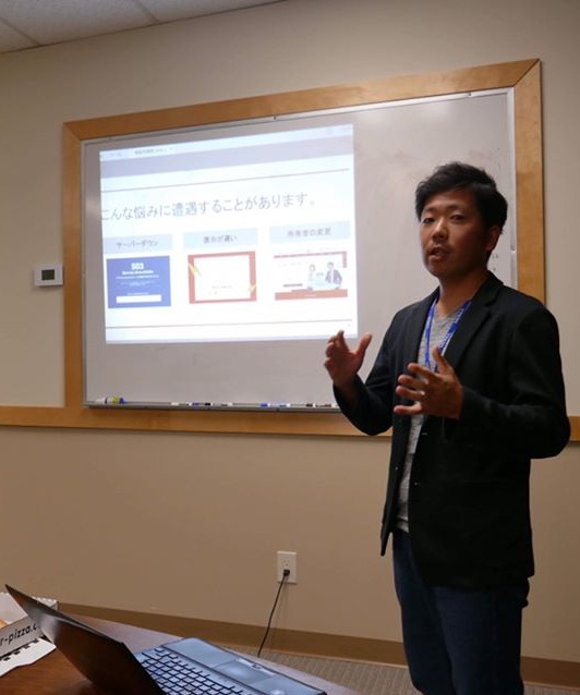 米国シリコンバレーでのプレゼンの様子
